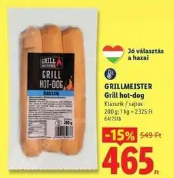 Lidl GRILLMEISTER Grill hot-dog ajánlat