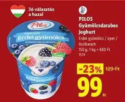 Lidl PILOS Gyümölcsdarabos joghurt ajánlat