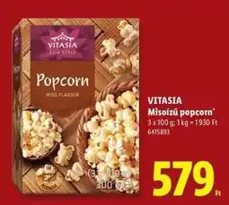 Lidl VITASIA Misoízű popcorn ajánlat