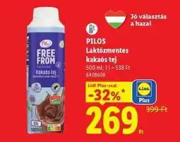 Lidl PILOS Laktózmentes kakaós tej ajánlat