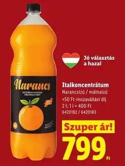 Lidl Narancs italkoncentrátum ajánlat