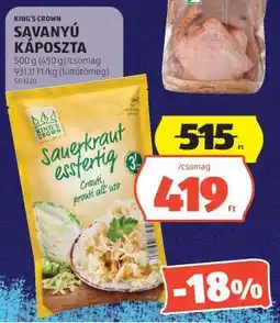 ALDI KING'S CROWN SAVANYÚ KÁPOSZTA ajánlat