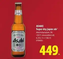 Lidl ASAHI ajánlat
