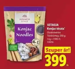 Lidl VITASIA Konjac tészta ajánlat
