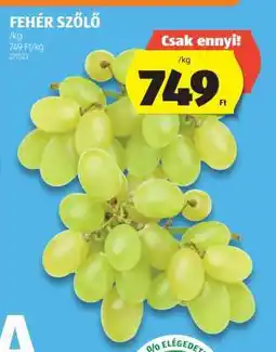 ALDI Fehér szőlő ajánlat