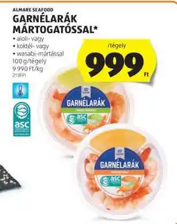 ALDI ALMARE SEAFOOD Garnélarák mártogatóssal ajánlat