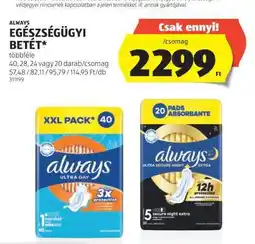 ALDI ALWAYS EGÉSZSÉGÜGYI BETÉT ajánlat