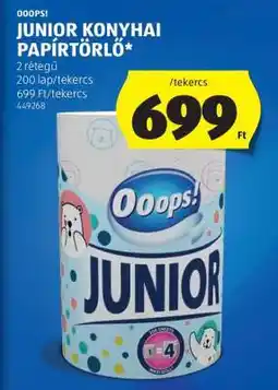 ALDI Ooops! Junior Konyhai Papírtörlő ajánlat