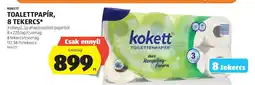 ALDI Kokett Toalettpapír, 8 tekercs ajánlat