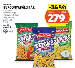 ALDI SNACK FUN BURGONYAPÁLCIKÁK ajánlat
