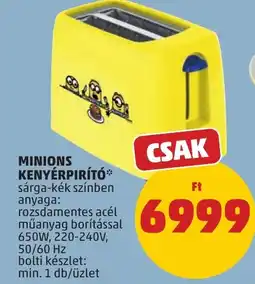 PENNY Minions kenyérpirító ajánlat