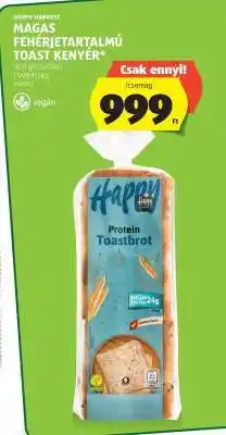 ALDI HAPPY HARVEST MAGAS FEHÉRJETARTALMÚ TOAST KENYÉR ajánlat