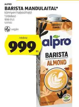 ALDI ALPRO BARISTA MANDULAITAL ajánlat