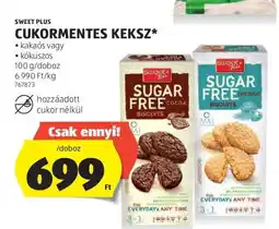 ALDI SWEET PLUS CUKORMENTES KEKSZ ajánlat