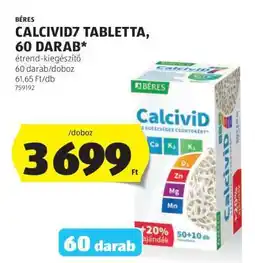 ALDI BÉRES CALCIVID7 TABLETTA, 60 DARAB ajánlat