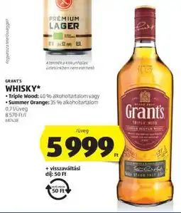 ALDI Grant's whisky ajánlat