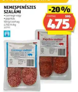 ALDI Nemespenészes Szalámi ajánlat