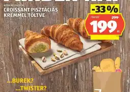 ALDI Croissant pisztáciás krémmel töltve ajánlat