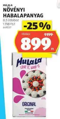 ALDI Hulala Növényi Habalapanyag ajánlat