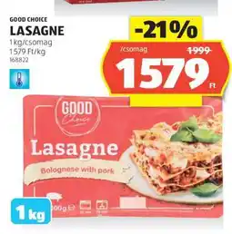 ALDI GOOD CHOICE LASAGNE ajánlat