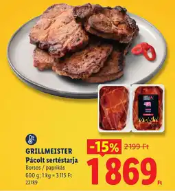 Lidl Grillmeister pácolt sertéstarja ajánlat