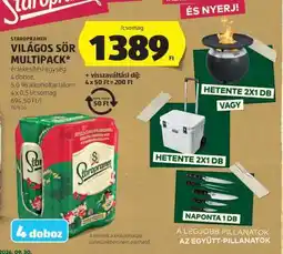 ALDI Staropramen Világos Sör Multipack ajánlat