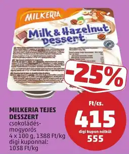 PENNY Milkeria tejes desszert csokoládés-mogyorós ajánlat