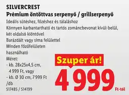 Lidl Silvercrest prémium öntöttvas serpenyő / grillserpenyő ajánlat