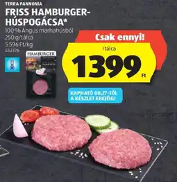ALDI Terra Pannonia friss hamburger-húspogácsa ajánlat