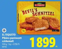 Lidl El tequito pikáns panírozott csirkemell ajánlat