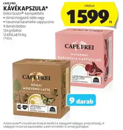 ALDI Cafe frei kávékapszula ajánlat