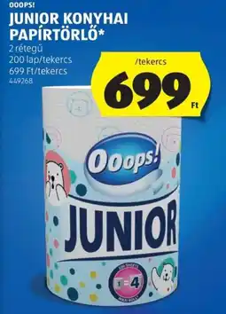 ALDI Oops! junior konyhai papírtörlő ajánlat