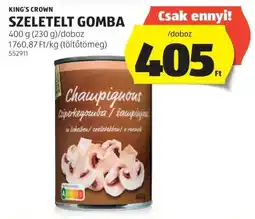 ALDI King's crown szeletelt gomba ajánlat