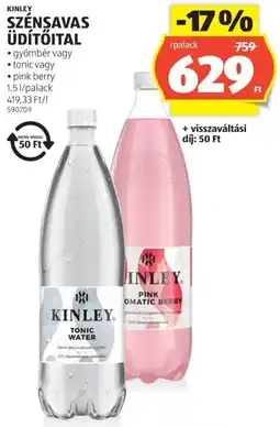 ALDI Kinley szénsavas üdítőital ajánlat