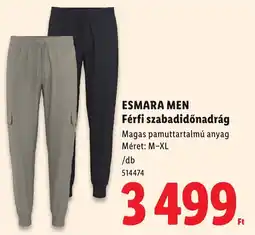 Lidl Esmara men férfi szabadidónadrág ajánlat