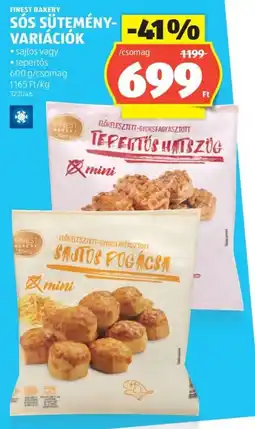 ALDI Finest bakery sós sütemény-váriációk ajánlat