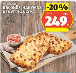 ALDI Baconös-hagymás kenyérlángos ajánlat