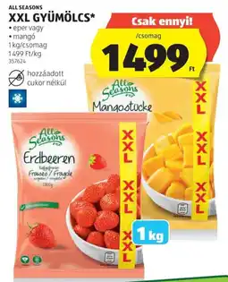 ALDI All Seasons gyümölcs ajánlat