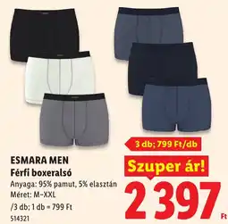 Lidl Esmara men férfi boxeralsó ajánlat
