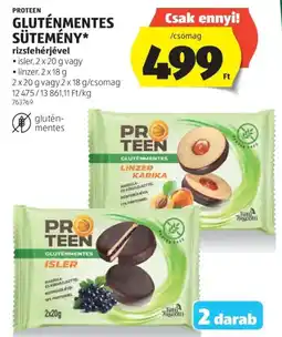 ALDI Proteen gluténmentes sütemény ajánlat