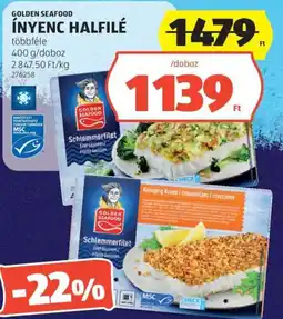 ALDI Golden seafood ínyenc halfilé ajánlat