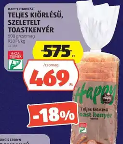 ALDI Happy Harvest Teljes kiőrlésű, szeletelt ajánlat