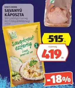 ALDI King's Crown savanyú káposzta ajánlat