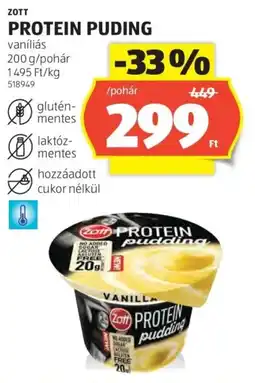 ALDI Zott protein pudding ajánlat