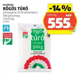 ALDI Kokárdás rögs tűró ajánlat