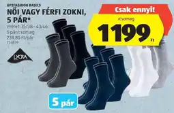 ALDI Up2fashion basics zokni ajánlat