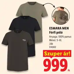 Lidl Esmara men férfi póló ajánlat