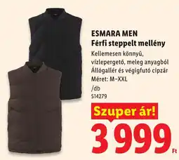 Lidl Esmara men férfi steppelt mellény ajánlat