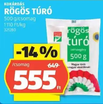 Kokárdás rögös túró
