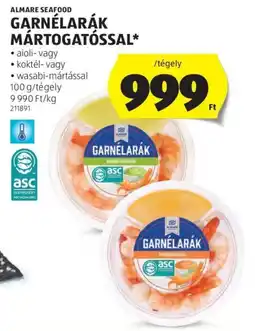 ALDI Almare Seafood garnélarák mártogatóssal ajánlat